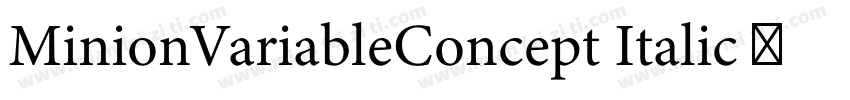 MinionVariableConcept Italic 常规斜体字体转换